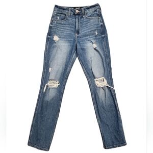 Hollister Ultra High Rise Mom Distressed Jeans
